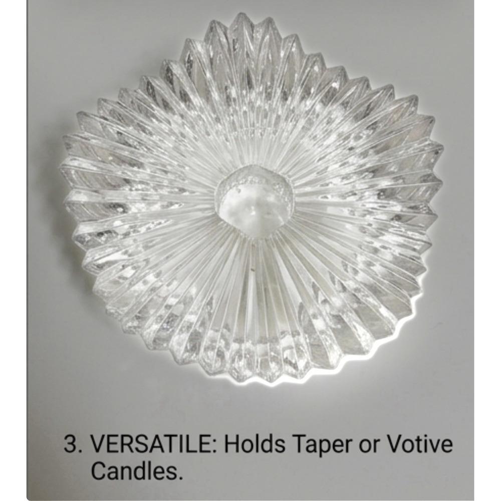 Mikasa Motion Crystal Candle Holder T 9966-550‎ | Starburst Austria Cut Glass
